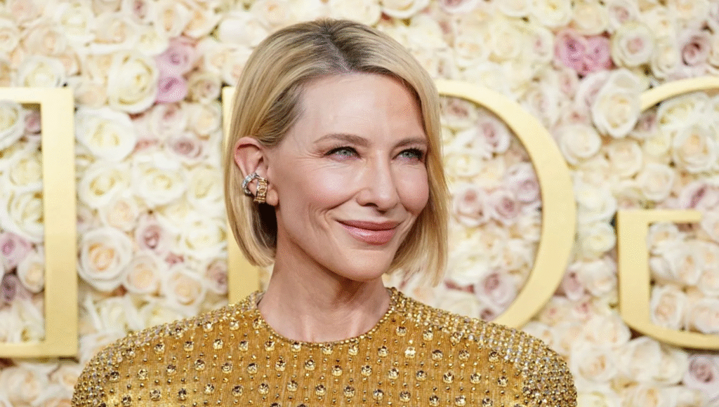Cate Blanchett in bussiness meeting show